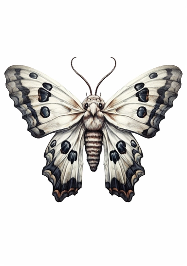 Skull Moth Clipart on white background, death's head moth, realistic, details, high resolutions, white background