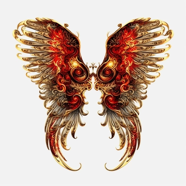 devil wings, devil wings clipart, black and red colors Feather wings png, dark angel wings png, Angel clipart, Spiritual clipart, abstract clipart, Feather png ,vector , white background , plain white background,vector,hd,4k,8k,side view ,symmetric , armor plated , golden plated, floral , small flower on wings ,small black rose and lily