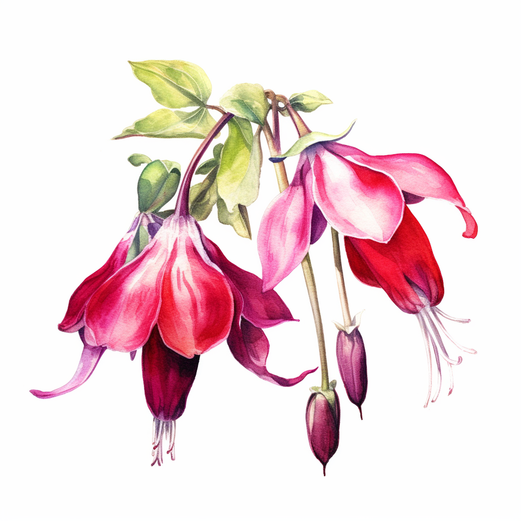 fuchsia flower cliparts