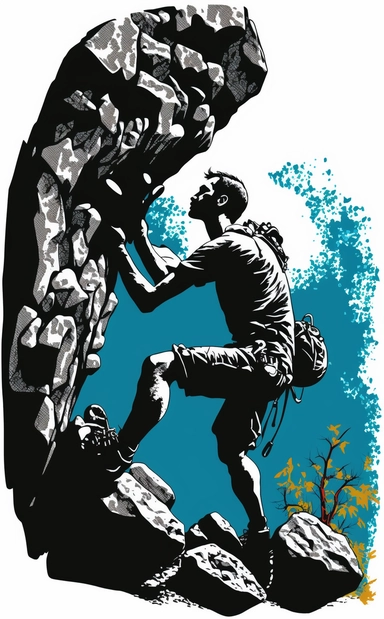 clipart free solo climber