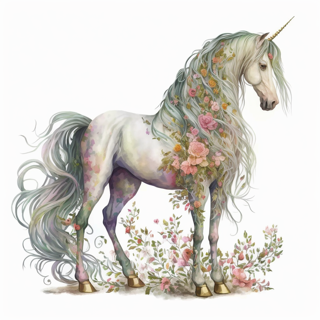 elegant unicorn cliparts