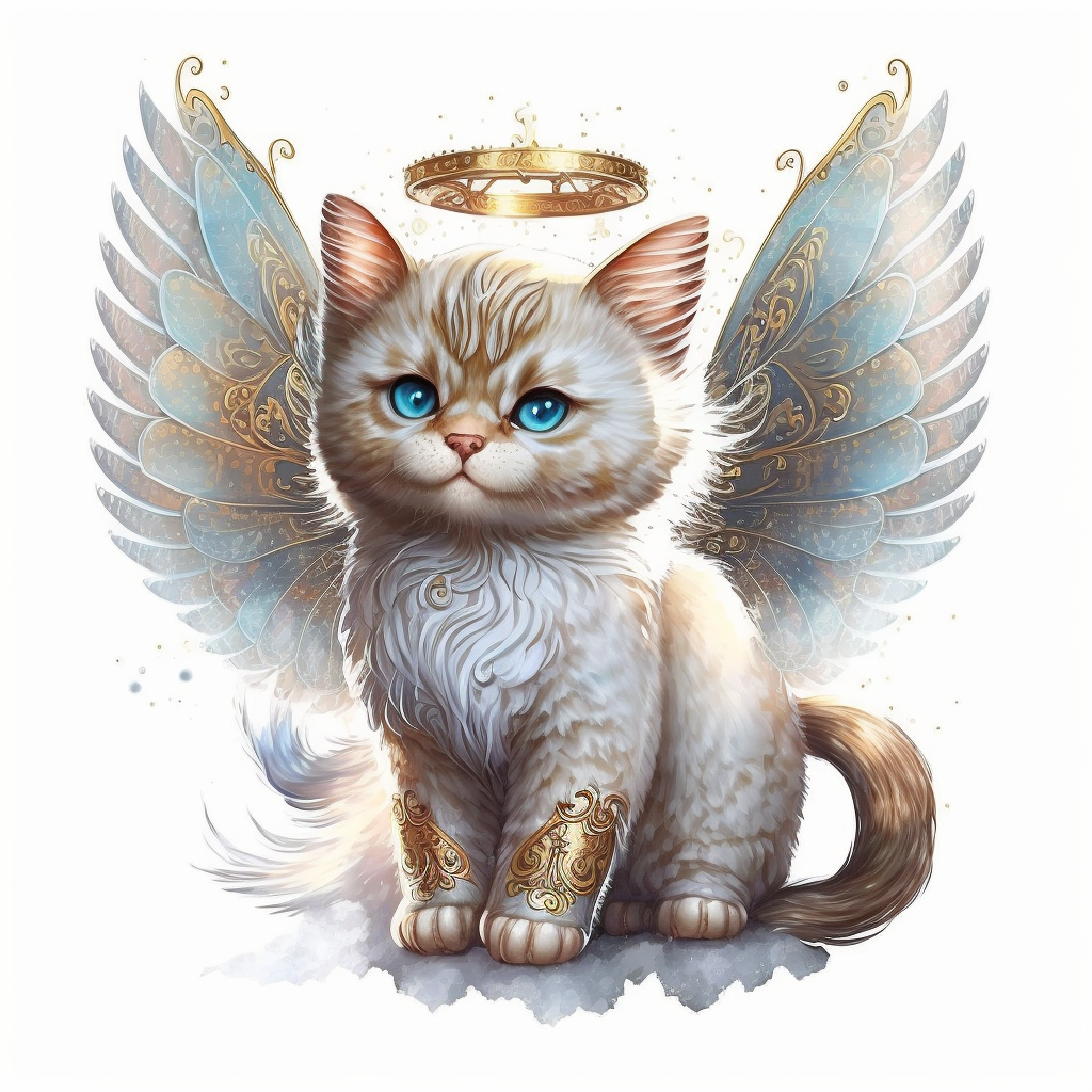 cat angel cliparts