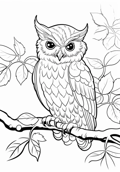 simple and easy coloring page design, coloring page for kids, owl in The Pantanal, Brazil cartoon character silhouette illustration cliparts image, high resolution, #screenshotsaturday, whimsical children's book illustrator,