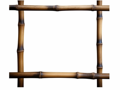 a large extremely detailed blank bamboo frame sign in the first foreground, the frame is made of bamboo rods, crystal clear foreground, dadaist collage,clipart, white background, Extremely detailed, close up, HDR, high resolution, photo realistic, hyper realistic, 8K