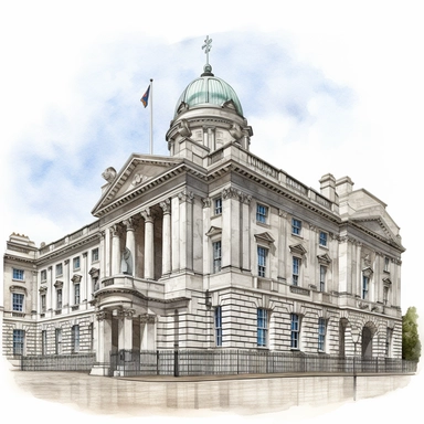 Isolated images, illustrations on a white background, facing front, elevation view, Leinster House Dublin Ireland, Clipart, watercolor, realistic, isolated, full building, highly detailed, hdr, 32K, photo expert quality, watercolor realistic, hyperrealistic and highly detailed, isolated on a white background