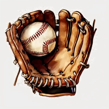 Baseball Gloves Watercolor Clipart, clipart, white background, no watermark, no text, no word