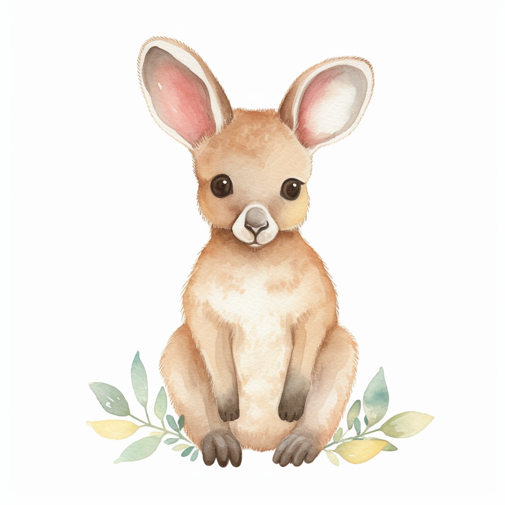 baby kangaroo cliparts