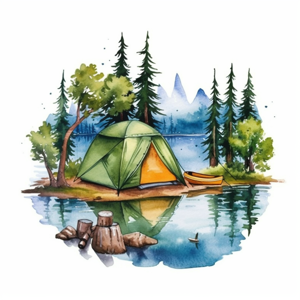 camping tree cliparts