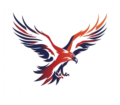 Create a bold and eye-catching clip art that showcases Freedom in patriotic colors, emphasizing the spirit of independence and liberty, white background, in the style of pictogram -