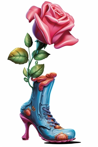 cool rose clipart with feet cartoon with no background