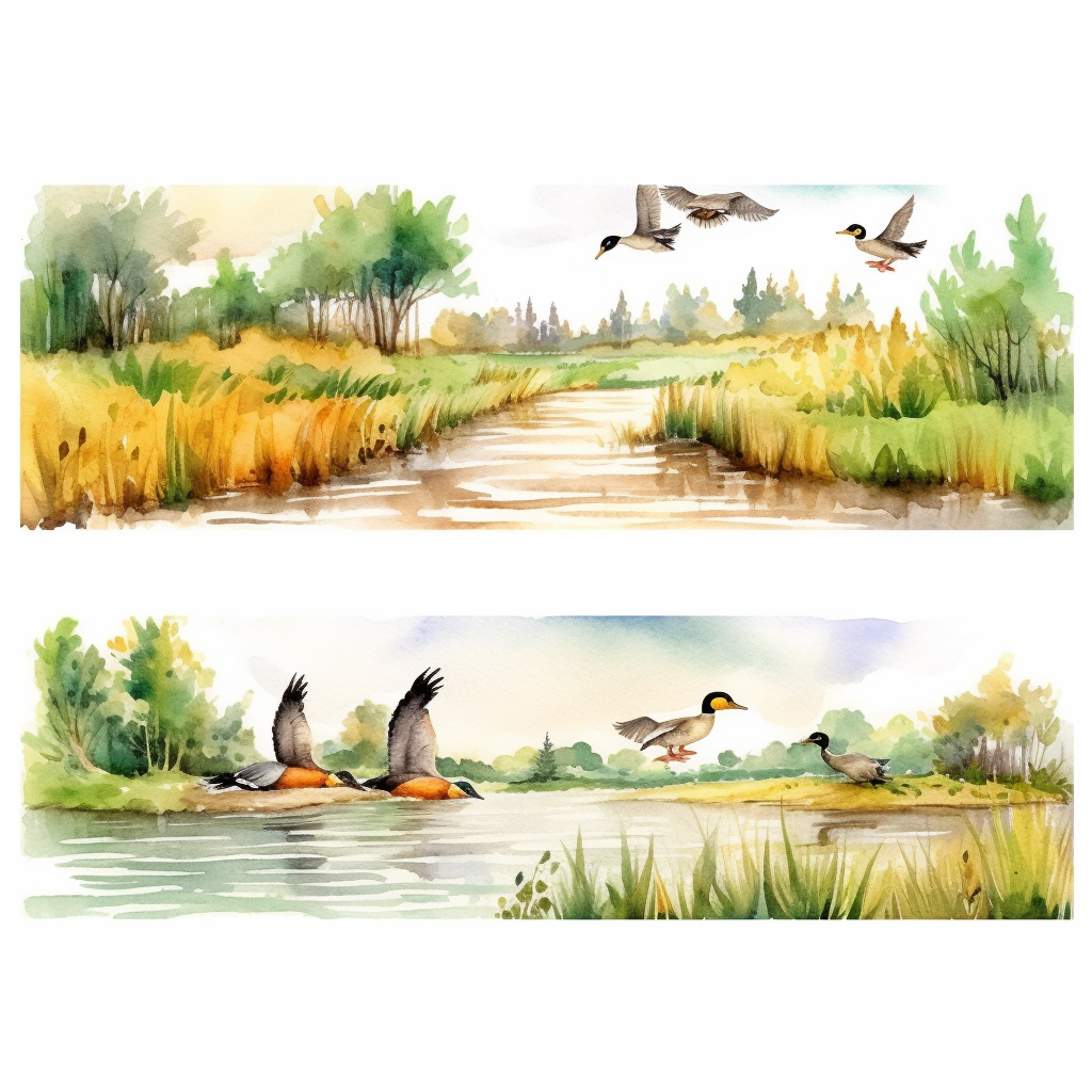 hunting scenes cliparts