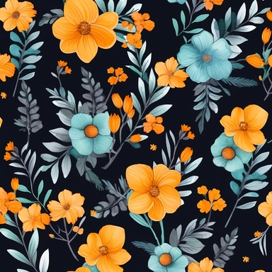 watercolor, Hand-drawn background with flowers and leaves. Hand-drawn vector pattern hand-painted png Full body realistic cartoon in 32K UHD cute. 15 cm thick outline. Black color. There was no shadow on the ground. 8k with realistic watercolors and detailed illustrations. PNG clipart, transparent white background