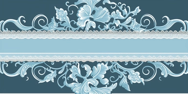 dusty blue decorative border straight ribbon lace clipart