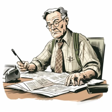 newspaper editor, clipart