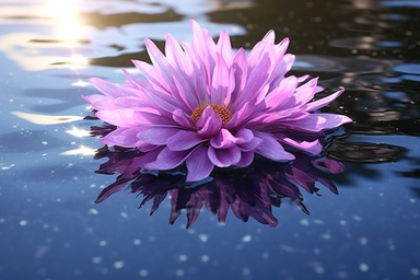voilet flower clipart, flooded sun, realistic photo, photography, 8k