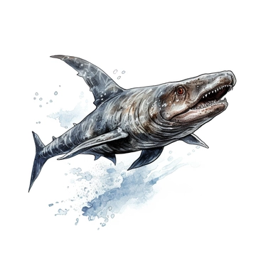 clipart Frilled shark , college art, white background