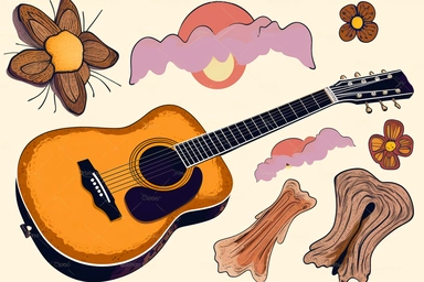 acoustic guitar clipart