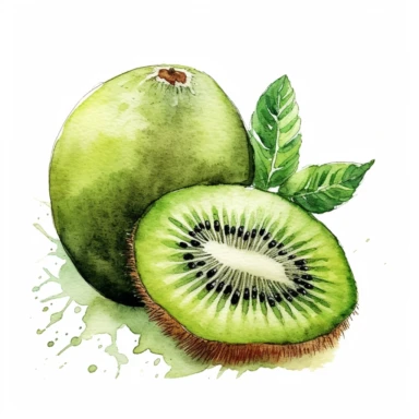 kiwi watercolor clipart