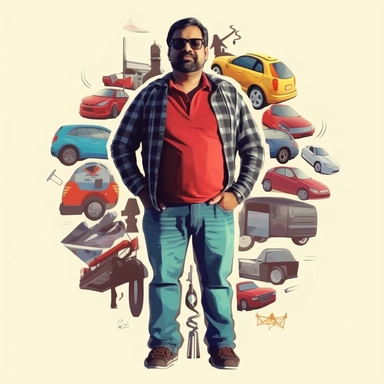 as a superdad poster. Add clipart to include elements of engineering, chemistry, coffee, cars, gym, cricket, beach and family without text.