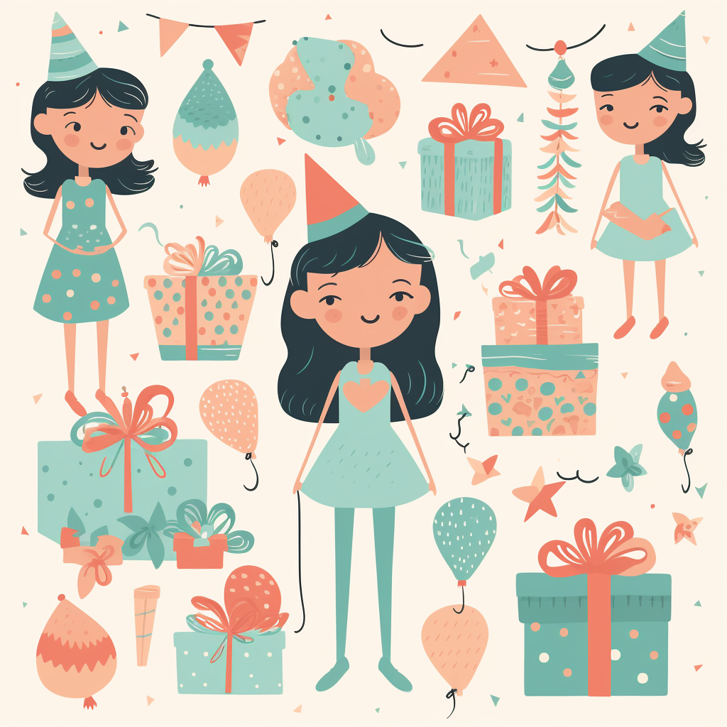 girls party cliparts
