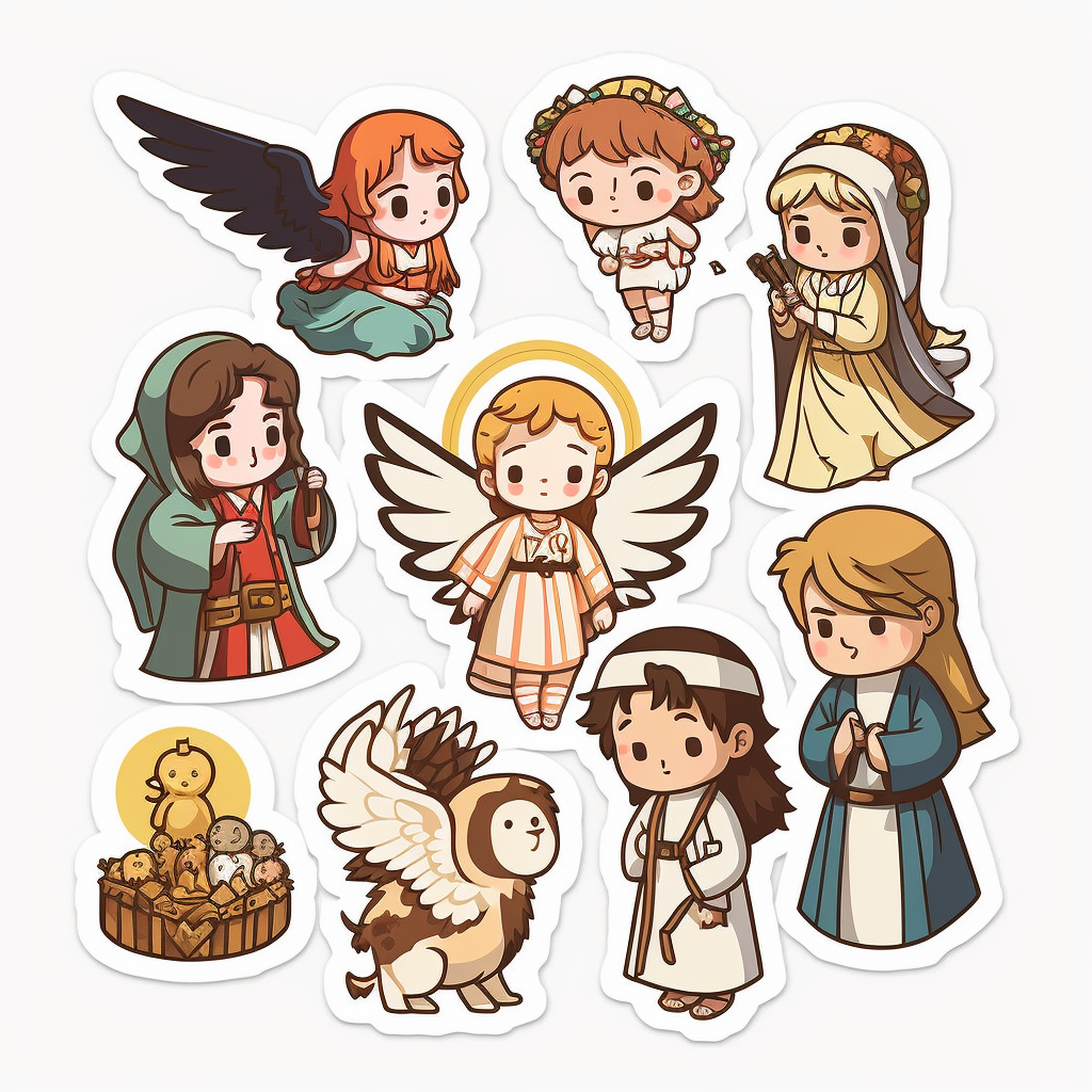 nativity animals cliparts