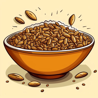 a cute bowl of seeds, clipart, vector, no watermark –ar 3:2