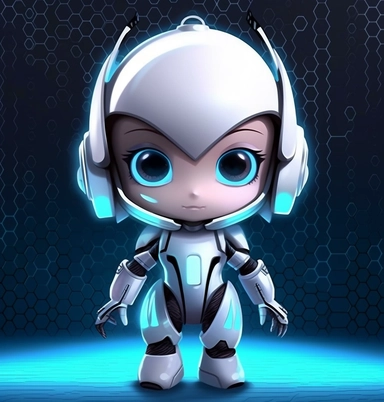 computer animators and 3d modelers from designbytes digital art, clipart, and vectors, the global leader in digital, in the style of jeremiah ketner, futuristic robots, dark white and light silver, cute cartoonish designs, prateep kochabua, realistic lighting, rtx