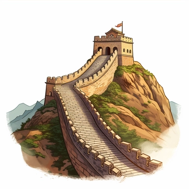 great wall of china, clipart