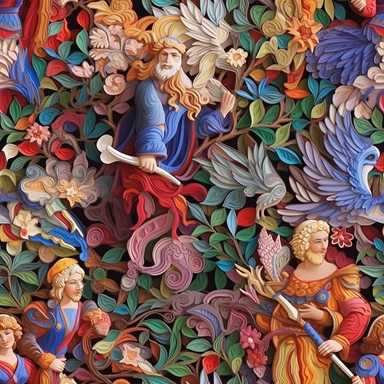 3D clipart, quilling , fairy tale, henry justice ford