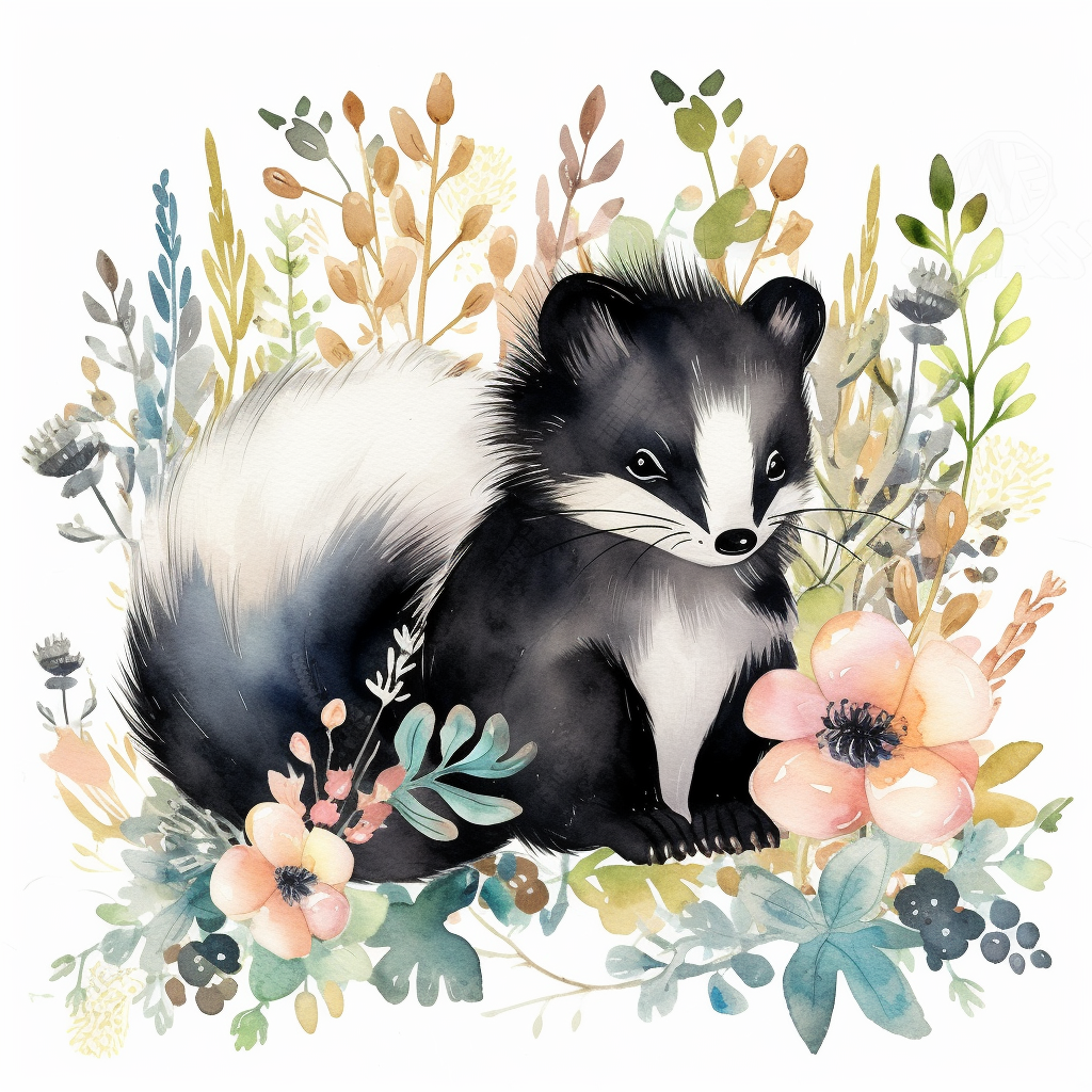 baby skunk cliparts