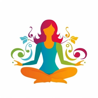 adorable simple yoga logo clipart, white background