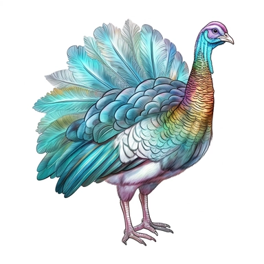 Thanksgiving turkey clipart, centered, white background, image only style by Lucy Fleming, watercolor, smooth gradients, black contour outline, ultra detailed, clipart elements, delicate pastel colors, solid white background, super clear, high quality