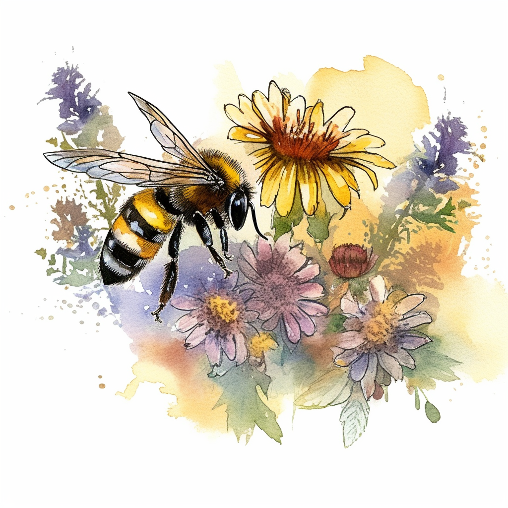 watercolor, honey bee designs cliparts, artistic, creative, intricate ...