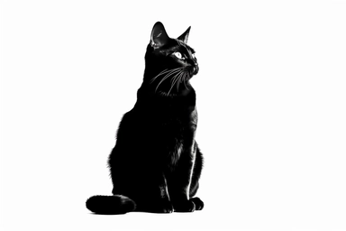 cat outline clipart, white background