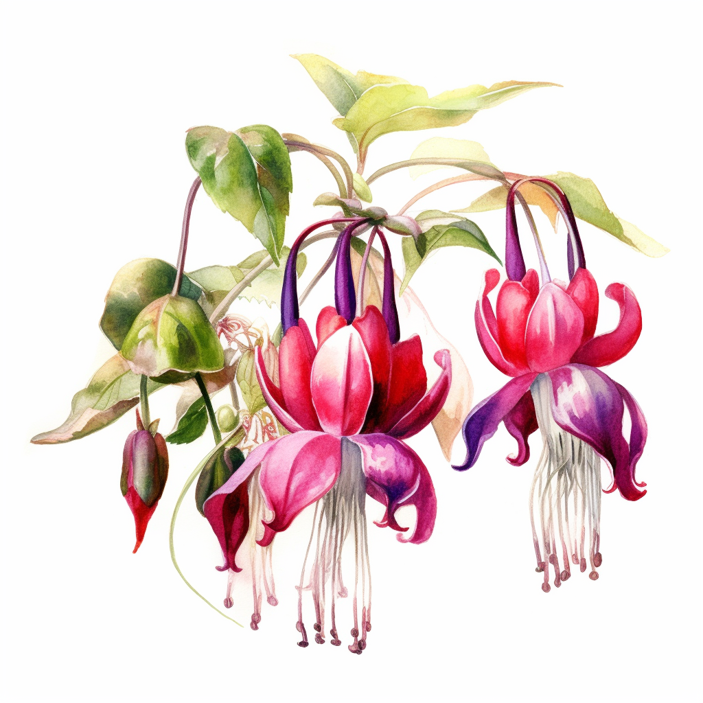 fuchsia flower cliparts