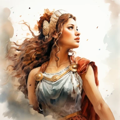 archilles of troy watercolor clipart high detail