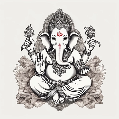 indian, god clipart, ganesha clipart,sketch art, blank background