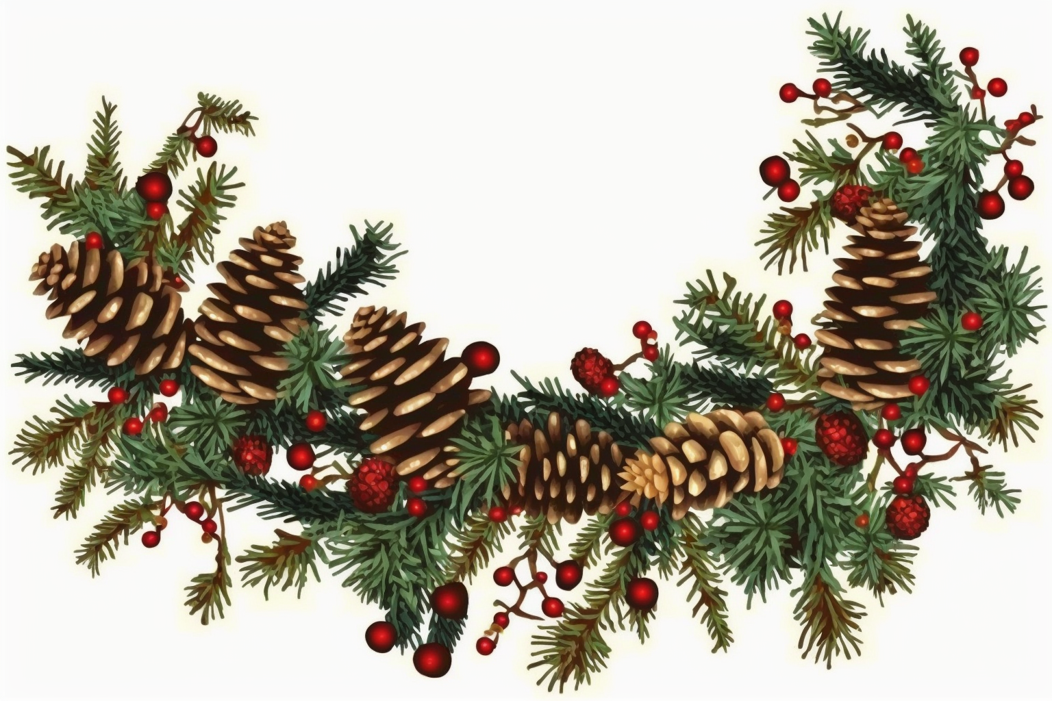 christmas garland clipart