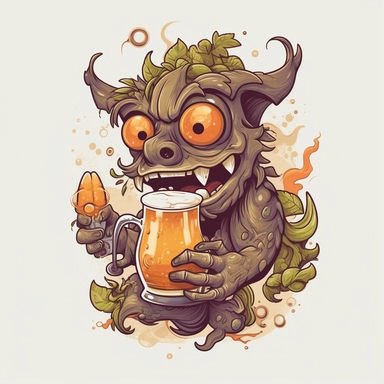 vector art, logo design, happy drunk beer drawing, happy drunk beer clipart, transparent background, 4k quality, flawless drawing , Alebrije, abstract, Illustrators, by Sabbas Apterus, bar culture, amazing pub scene