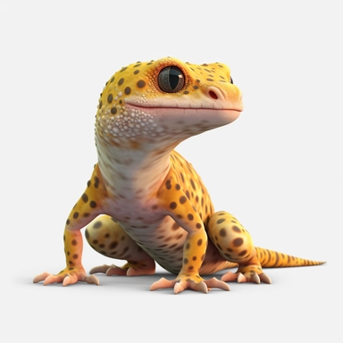 Leopard gecko,cute,realistic, clipart, full body, cute, animated, hd, ultra high quality
