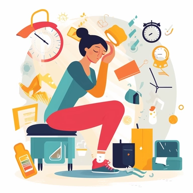 Effects of Exercise on Sleep Quality, clipart, schematic
