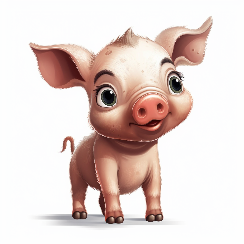 cute pig clipart