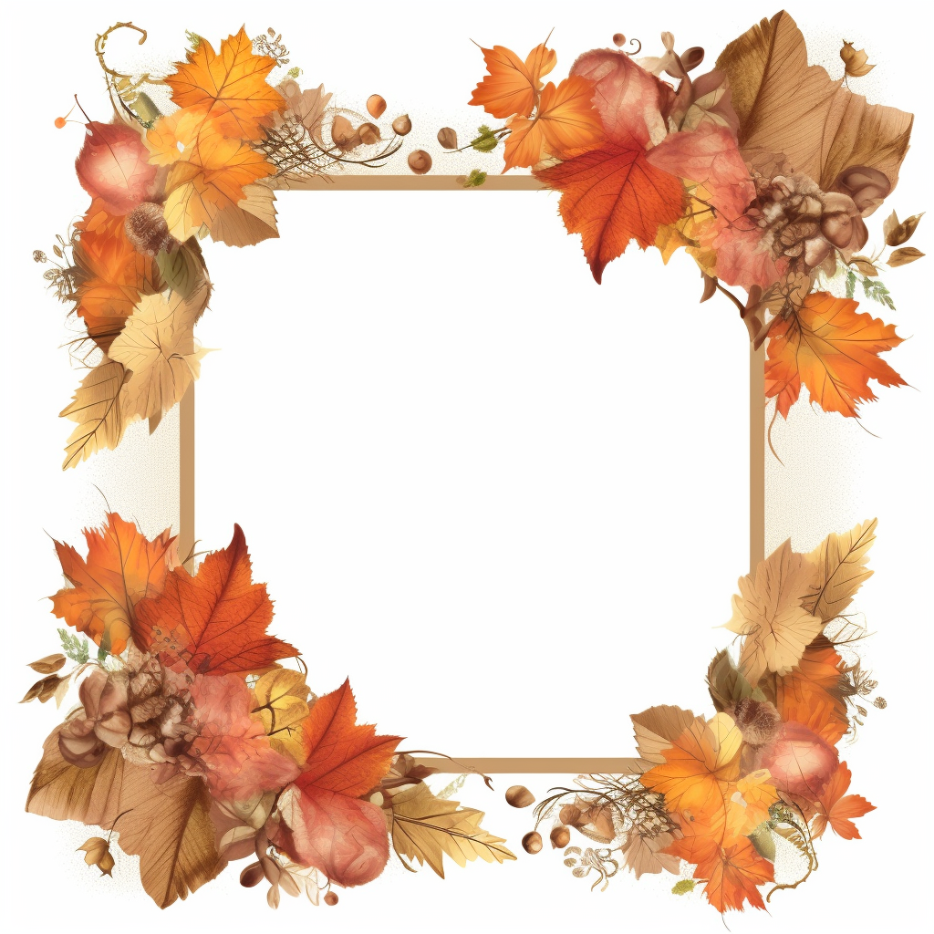 fall border clipart, blank white background - Clip Art Library