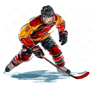 ice hockey clipart, white background