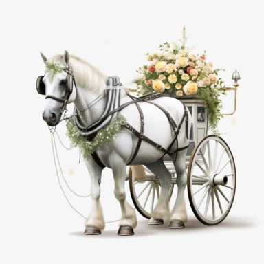 beautiful realistic white wedding horse and cart with four perfect legs and hooves wedding realistic elegant horse and cart,clip art graphics , PNG image,transparent background ,ultra highly detailed, 18k, sharp focus, bright photo with vibrant colours, digitally enhanced,photographic, enhanced graphics, png format, straight, sharp focus, bright lighting, intricate detailed png image ,high definition,300dpi,graphic clipart,computer graphics