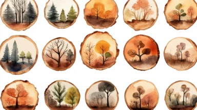 Wood Slice and sign watercolor clipart PNG. Woodland weddingWood Slice, wooden sign with old texture. Watercolor painted illustration. Tree board clipart PNG. Woodland decoration