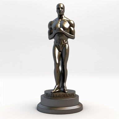 oscar statue, clipart, white background