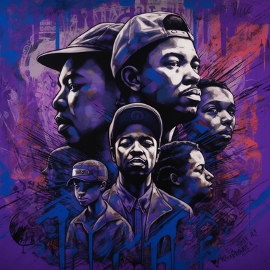 Legacy of Oppression: Create a powerful and thought-provoking art piece that explores the legacy of slavery in America. Using shades of deep indigo, violet, and purple, the piece should convey the profound impact of 400 years of slavery on the African American community. Drawing inspiration from the styles of Banksy and Logan Hicks, the piece should feature bold lines, intricate stenciling, and subtle fades to create a sense of depth and texture. The use of mixed media, including photographs and