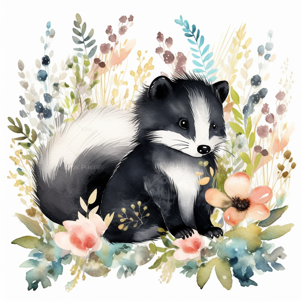 baby skunk cliparts