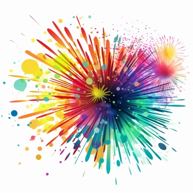 fireworks colorful clipart